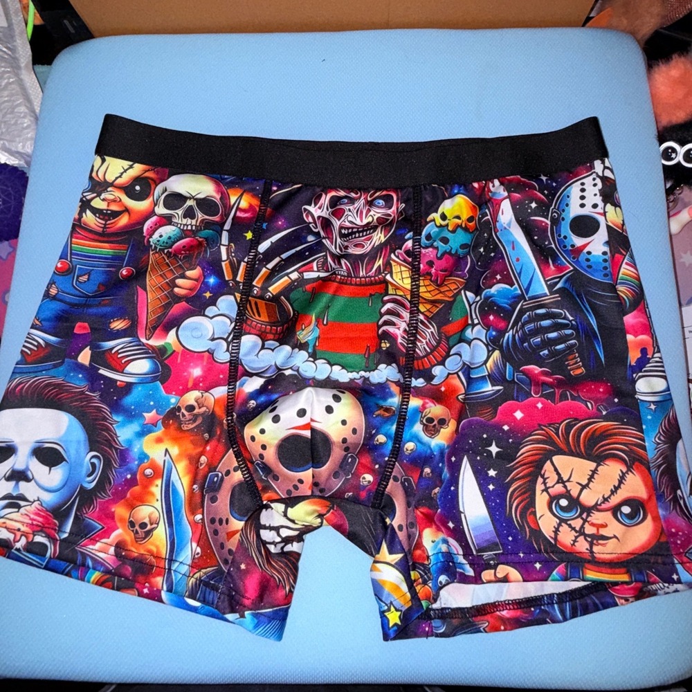Horror Movie Slasher Boxer Briefs Men M NWOT Galactic Print